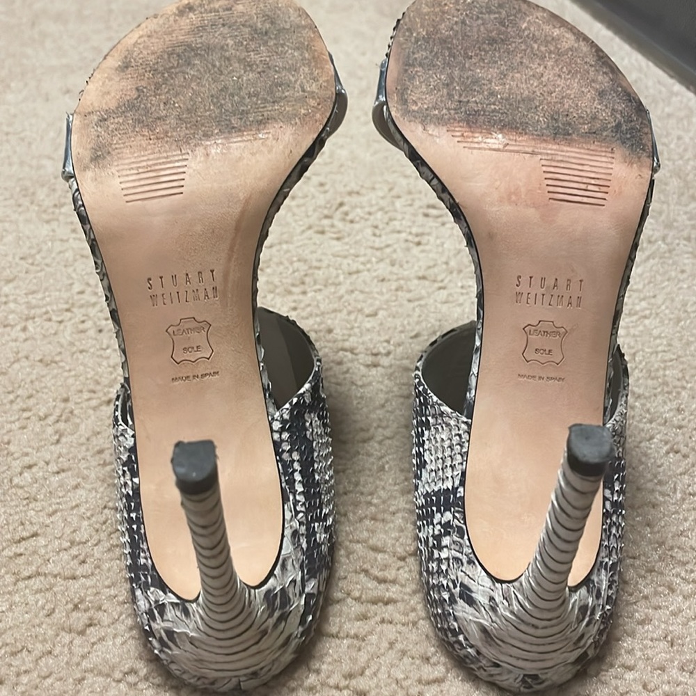 Stuart Weitzman Python Myslide Mule Sandal Size 8… - image 5